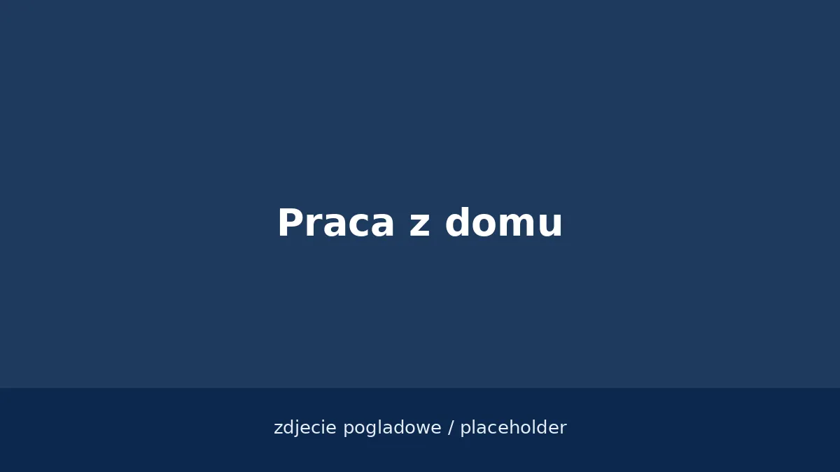 Praca zdalna bez rekrutacji przy laptopie w domu
